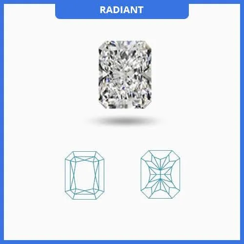 1.15CT J-K/VS2-SI1 Radiant Cut Diamond MDL#D9268-2