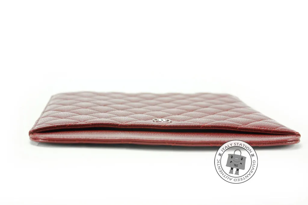 Chanel A65059 Classic CC Ipad Burgundy Caviar Ipad OR Iphone Case Shw