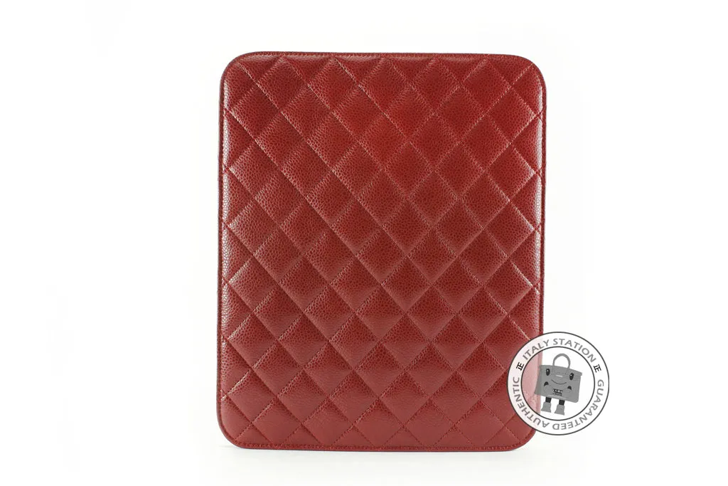 Chanel A65059 Classic CC Ipad Burgundy Caviar Ipad OR Iphone Case Shw