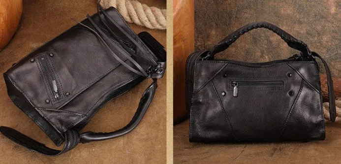 Chic Ladies Leather Cross Body Bags Western Leather Handbags