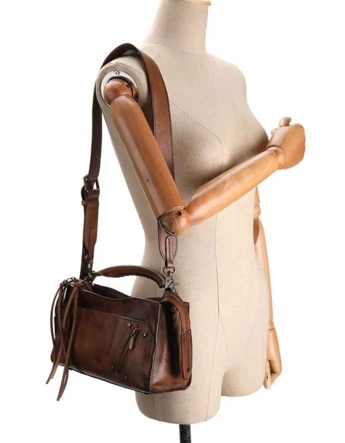 Chic Ladies Leather Cross Body Bags Western Leather Handbags
