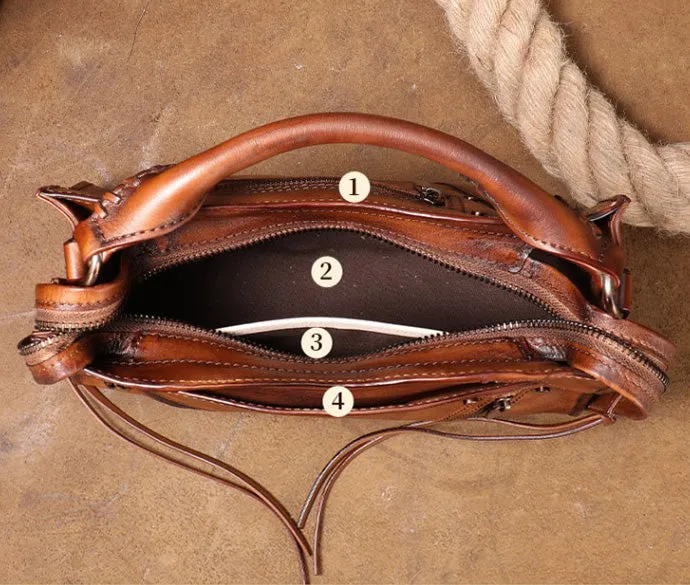 Chic Ladies Leather Cross Body Bags Western Leather Handbags