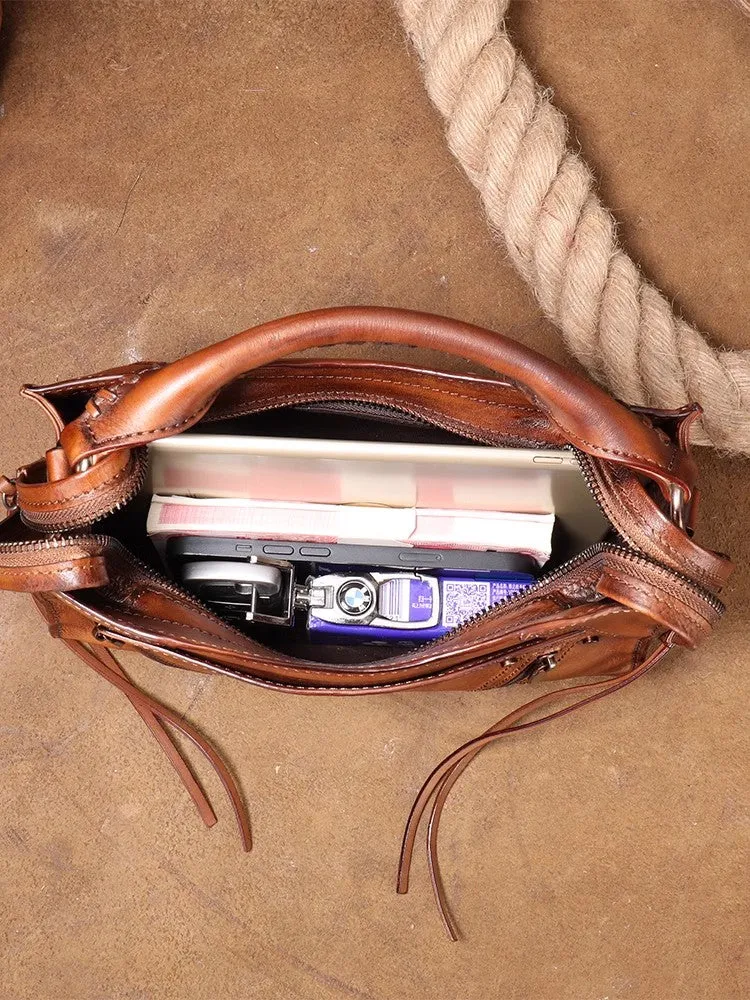 Chic Ladies Leather Cross Body Bags Western Leather Handbags