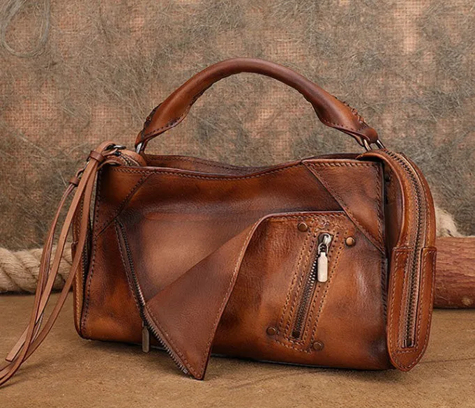 Chic Ladies Leather Cross Body Bags Western Leather Handbags