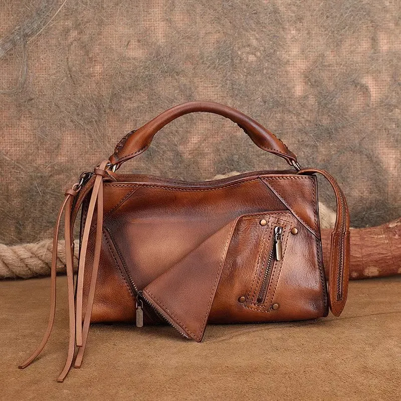 Chic Ladies Leather Cross Body Bags Western Leather Handbags