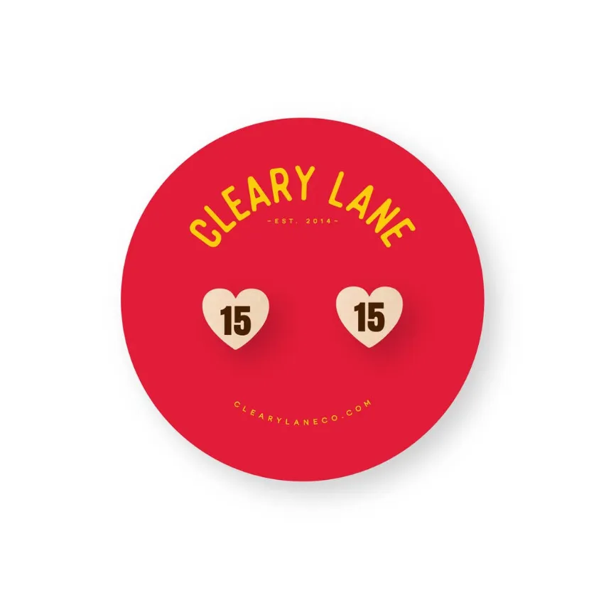 Kansas City KC Heart #15 Mahomes Stud Earring