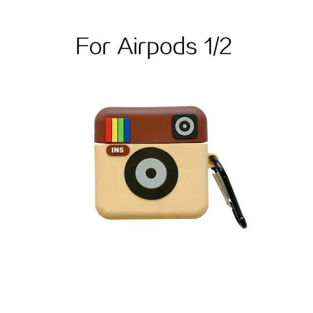 Kawaii Instagram Camera Airpods Case