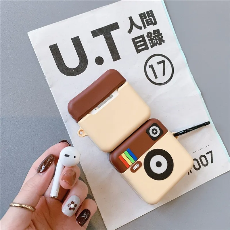 Kawaii Instagram Camera Airpods Case