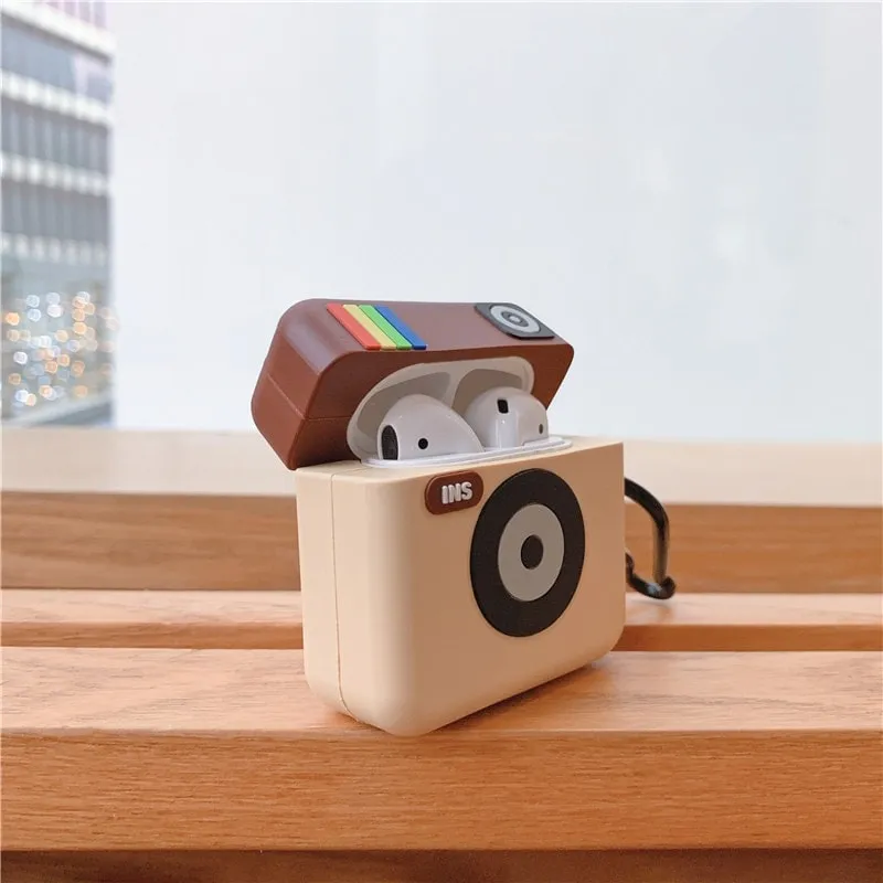 Kawaii Instagram Camera Airpods Case