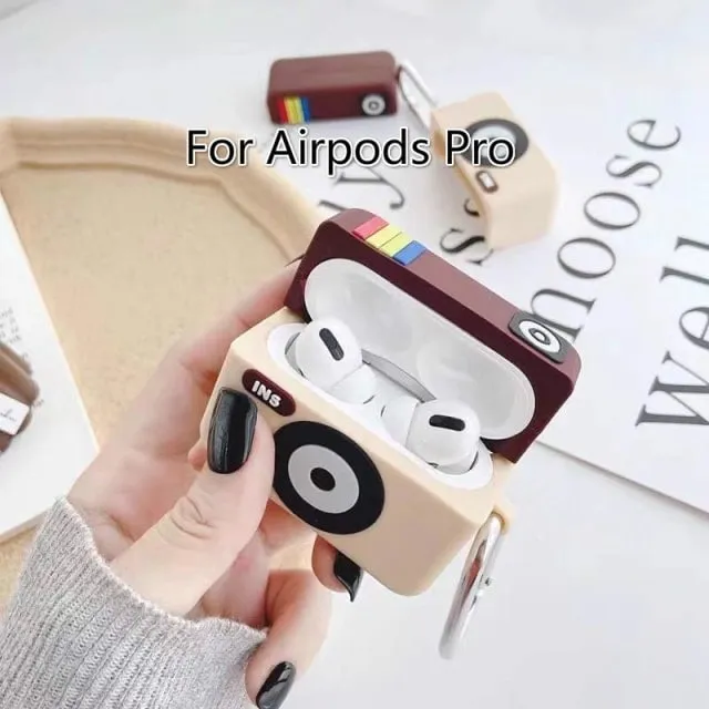 Kawaii Instagram Camera Airpods Case