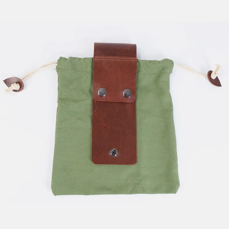 Leather And Canvas Bushcraft Bag Storage Bag