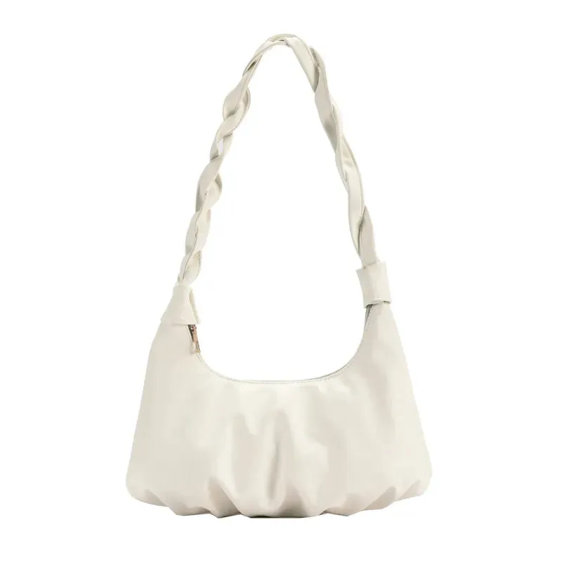 "Classic Basics" Plain Vegan Leather Shoulder Bags