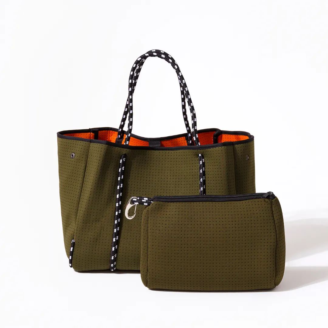 SAFARI GREEN SET - EVERYDAY TOTE AND POUCH