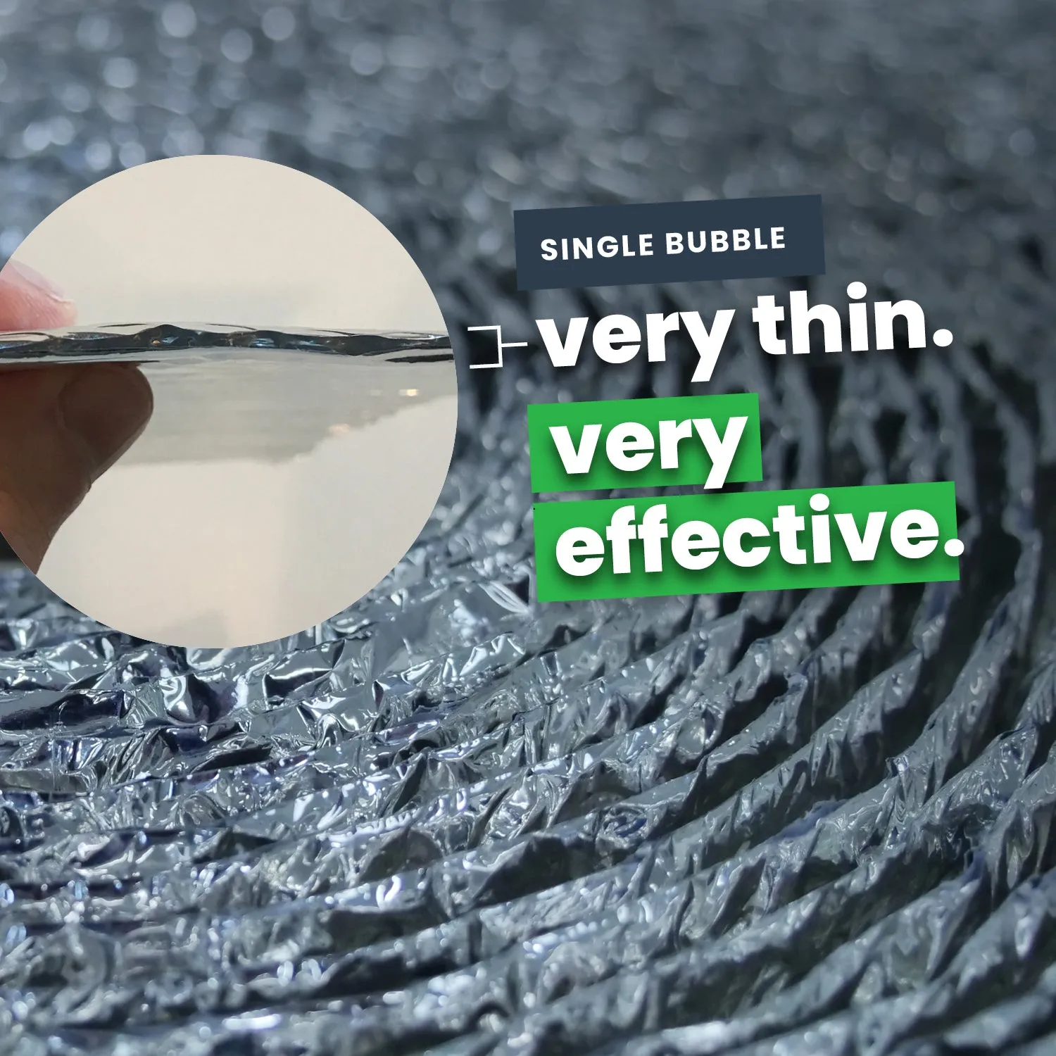 Single Bubble Insulation - Foil/Foil - 4' x 125' (500 sq ft)