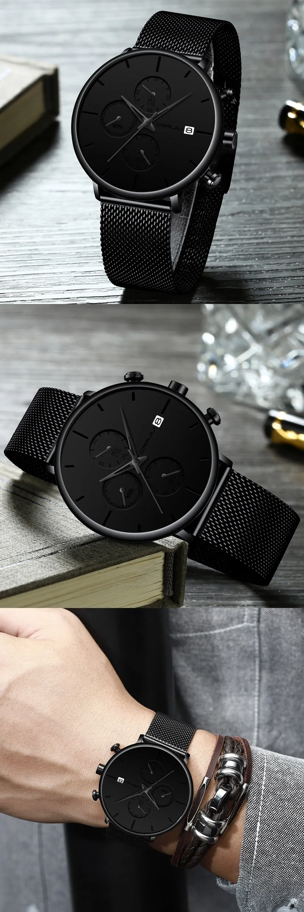 Top Brand Luxury Quartz Watch Big Dial Sport Waterproof Men Watch