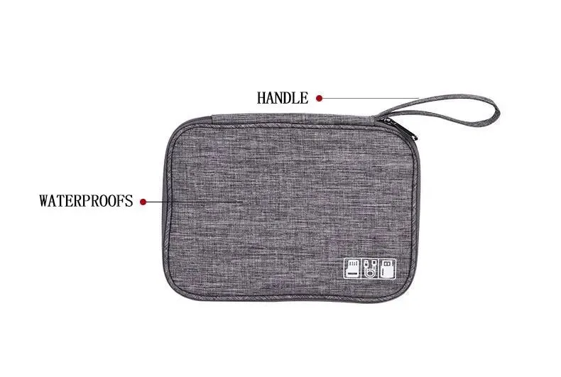 USB Data Cable Organizer Charging Cable Storage Bag Accessory Cable Bag Portable Travel Cellphone Charge Charger Cable Organizer