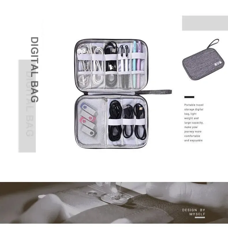 USB Data Cable Organizer Charging Cable Storage Bag Accessory Cable Bag Portable Travel Cellphone Charge Charger Cable Organizer