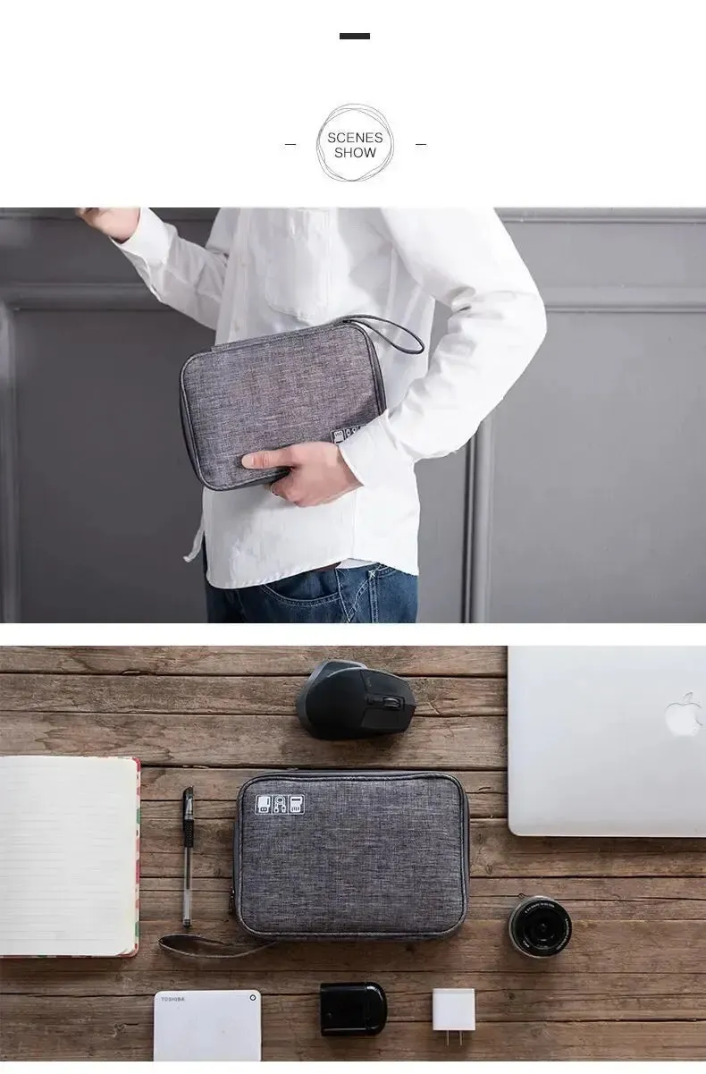 USB Data Cable Organizer Charging Cable Storage Bag Accessory Cable Bag Portable Travel Cellphone Charge Charger Cable Organizer